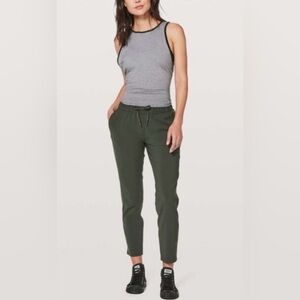 Lululemon Pants Women’s 10 Olive Green On The Fly Pull On Activewear Pant